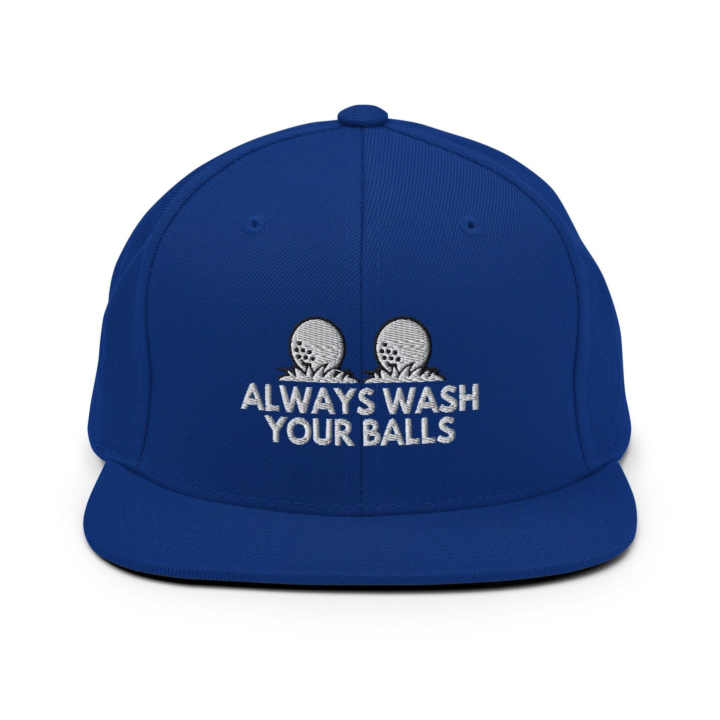 Funny Golfer Gifts  Snapback Hat Royal Blue Always Wash Your Balls Hat Snapback Hat