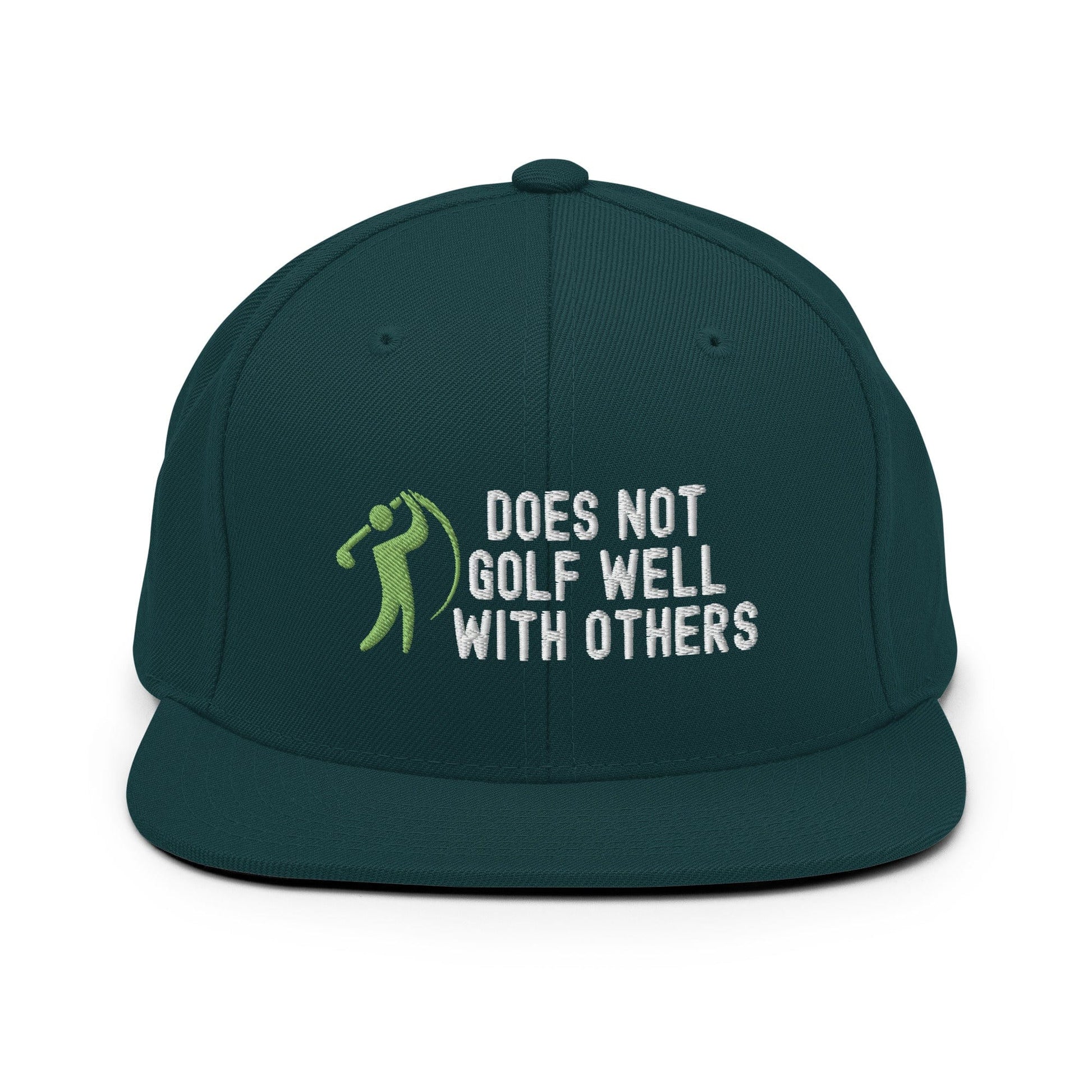 Funny Golfer Gifts  Snapback Hat Spruce Does Not Golf Well With Others Snapback Hat