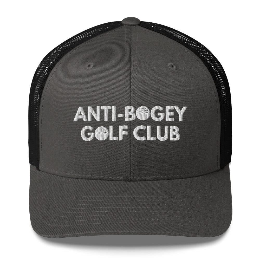 Funny Golfer Gifts  Trucker Hat Charcoal/ Black Anti-Bogey Golf Club Hat Trucker Hat