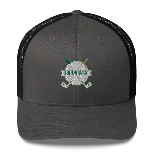 Funny Golfer Gifts  Trucker Hat Charcoal/ Black Birdie Babe Trucker Hat