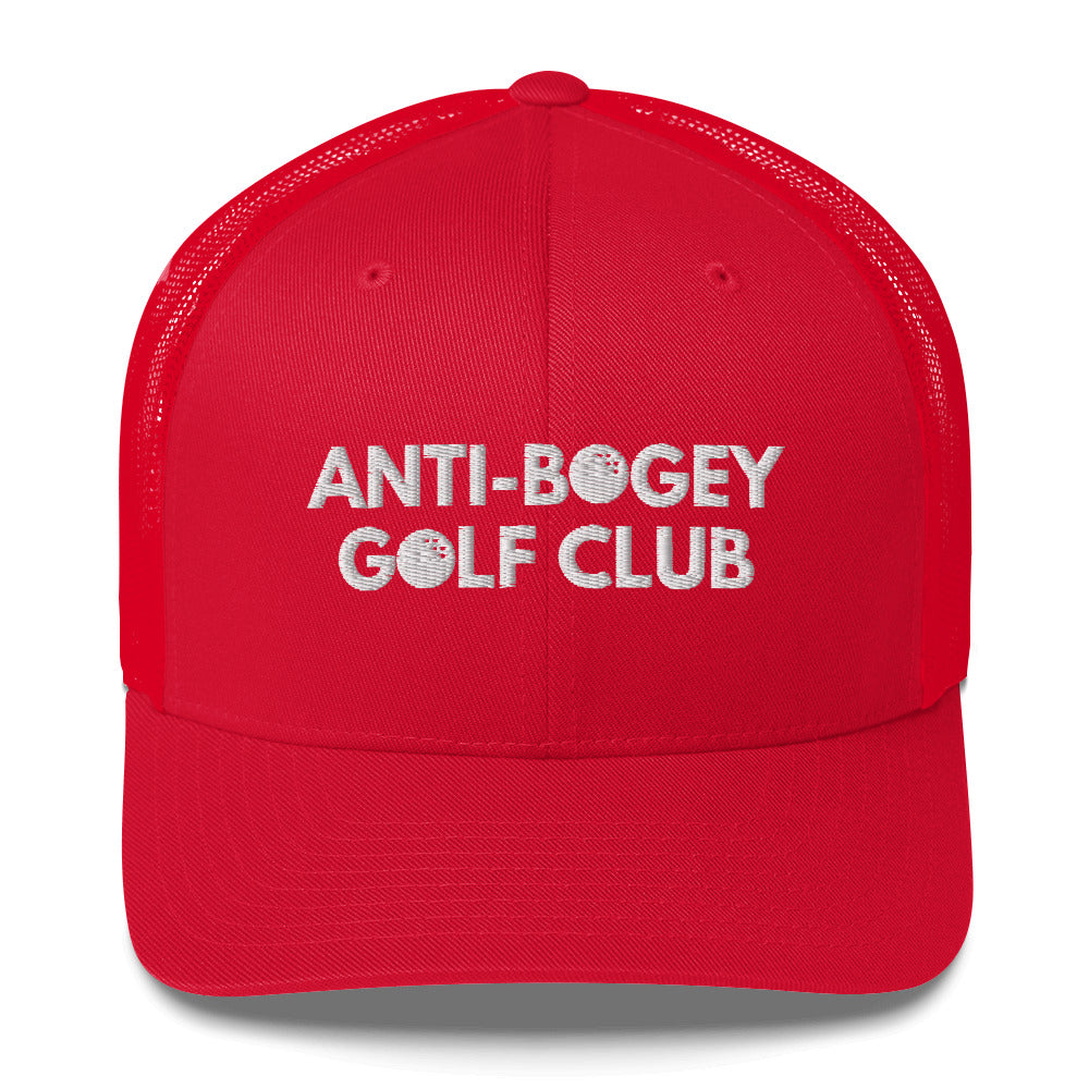 Funny Golfer Gifts  Trucker Hat Red Anti-Bogey Golf Club Hat Trucker Hat