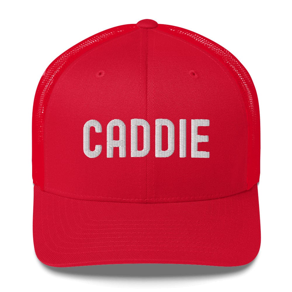 Funny Golfer Gifts  Trucker Hat Red Caddie Trucker Hat