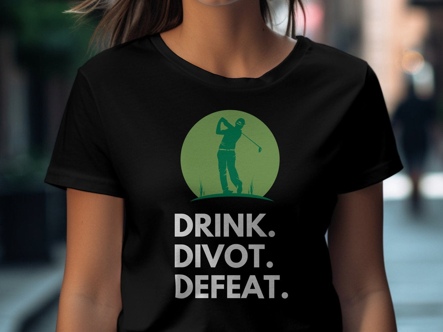 Funny Golfer Gifts  TShirt Drink Divot Defeat Golf T-Shirt