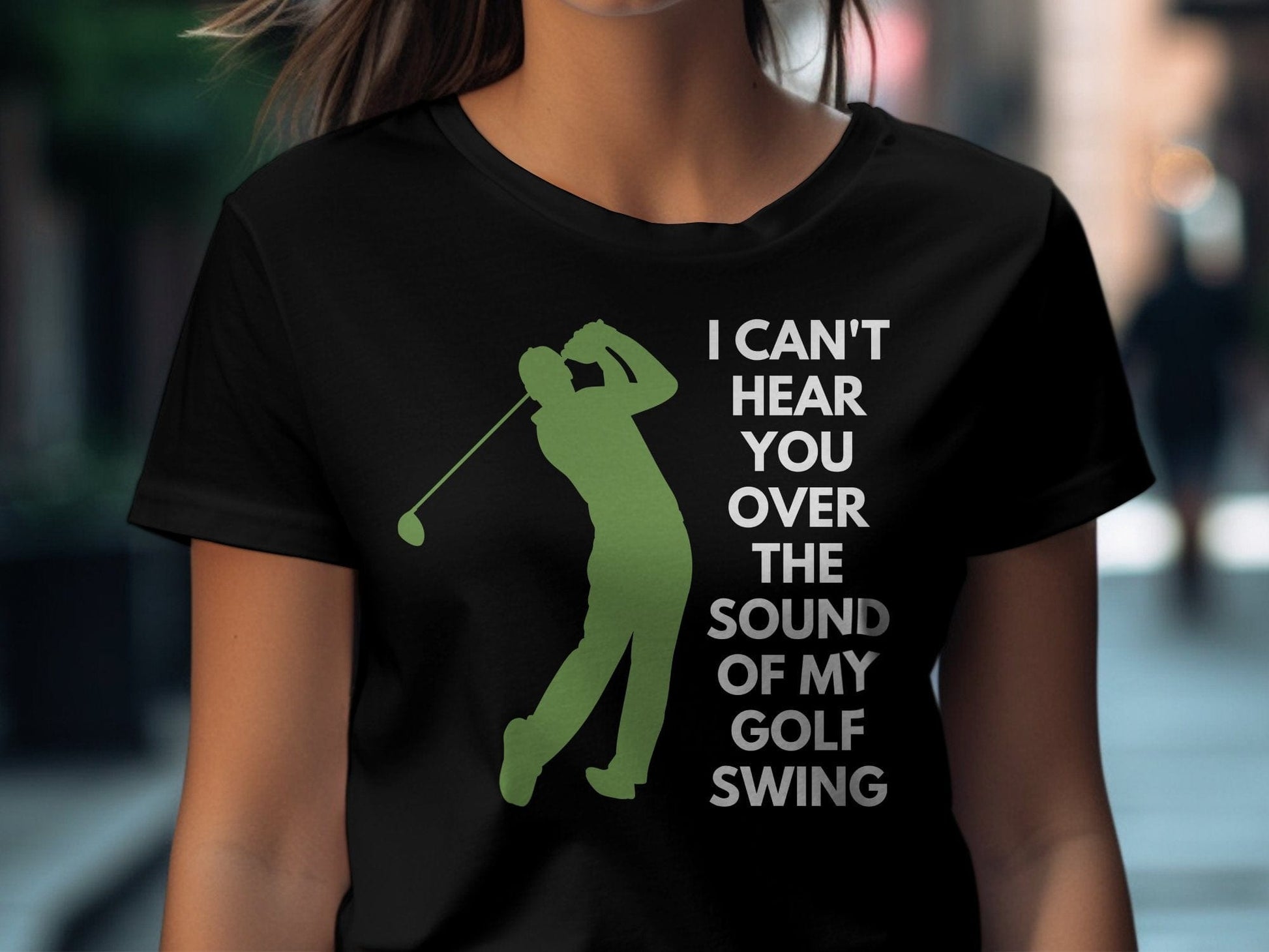 Funny Golfer Gifts  TShirt I Cant Hear You Over My Golf Swing Male Golf T-Shirt