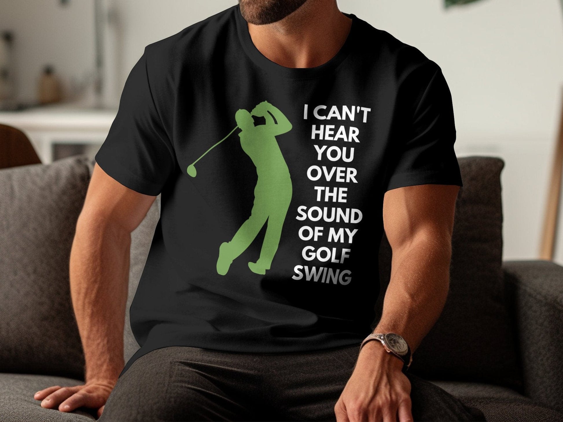 Funny Golfer Gifts  TShirt I Cant Hear You Over My Golf Swing Male Golf T-Shirt