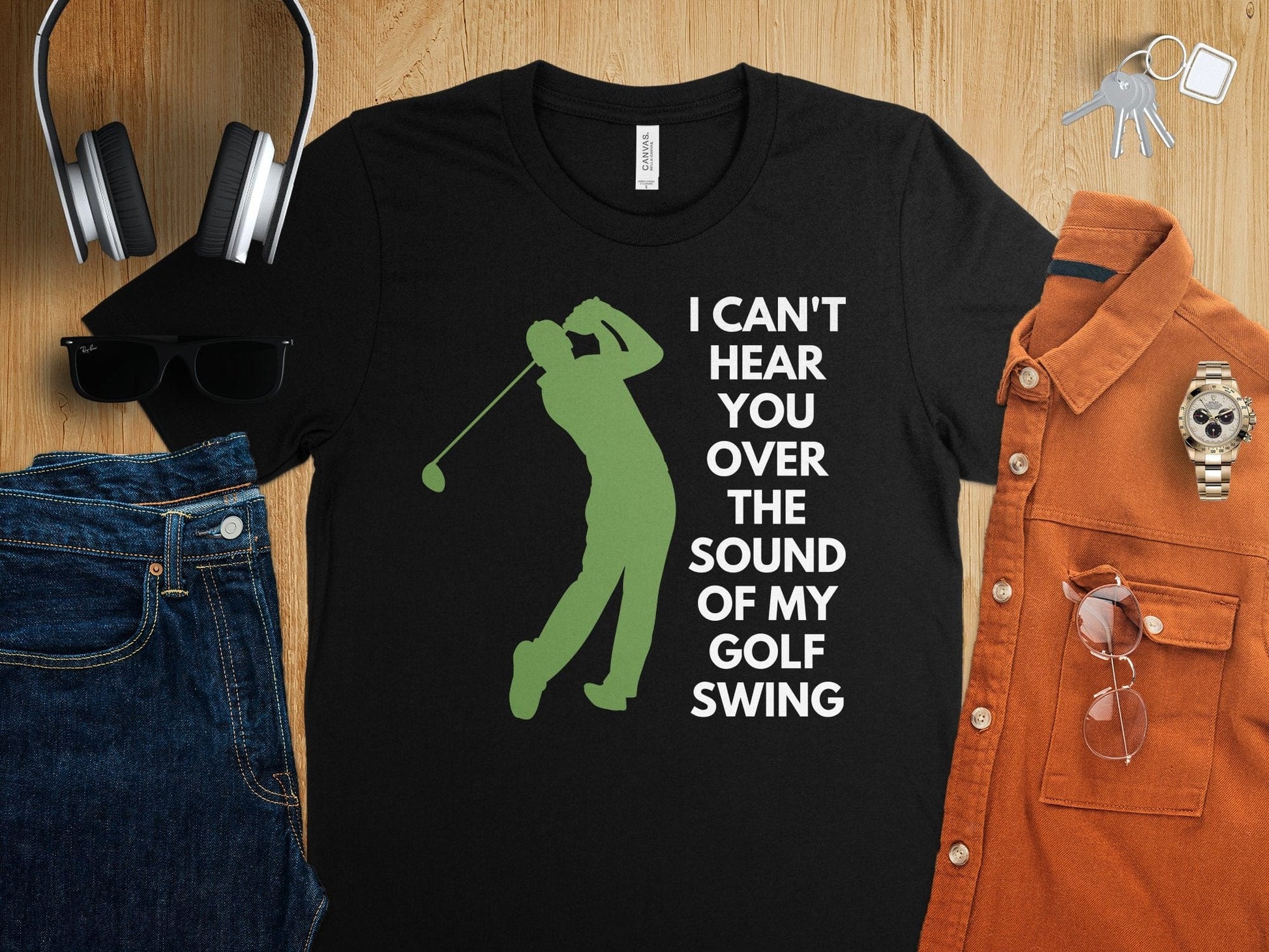Funny Golfer Gifts  TShirt I Cant Hear You Over My Golf Swing Male Golf T-Shirt