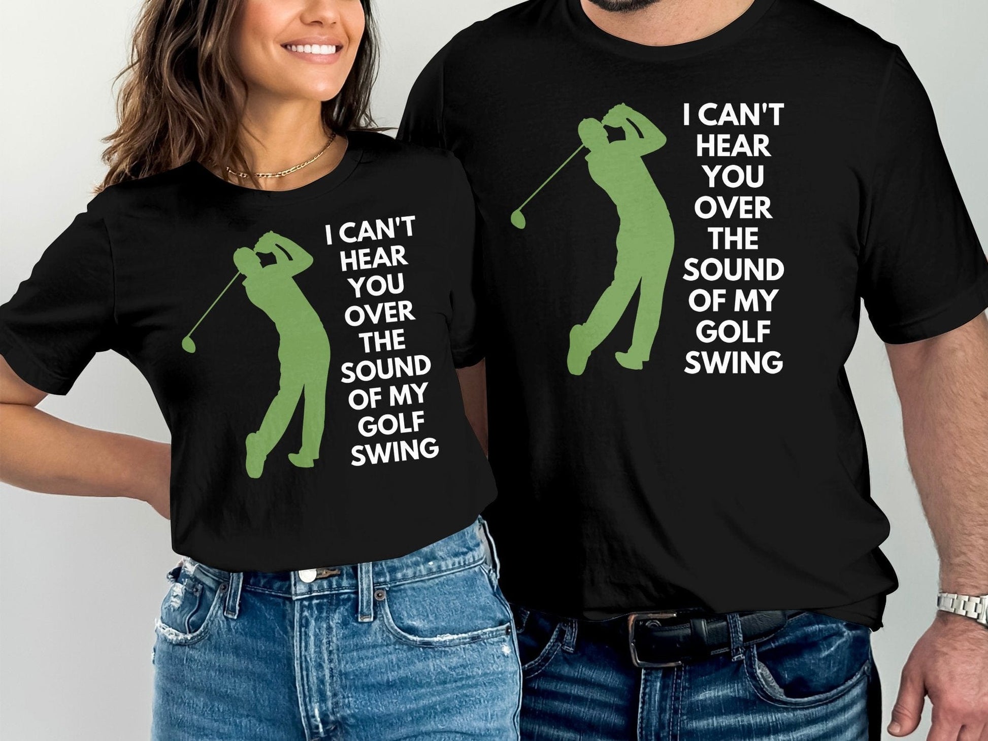 Funny Golfer Gifts  TShirt I Cant Hear You Over My Golf Swing Male Golf T-Shirt
