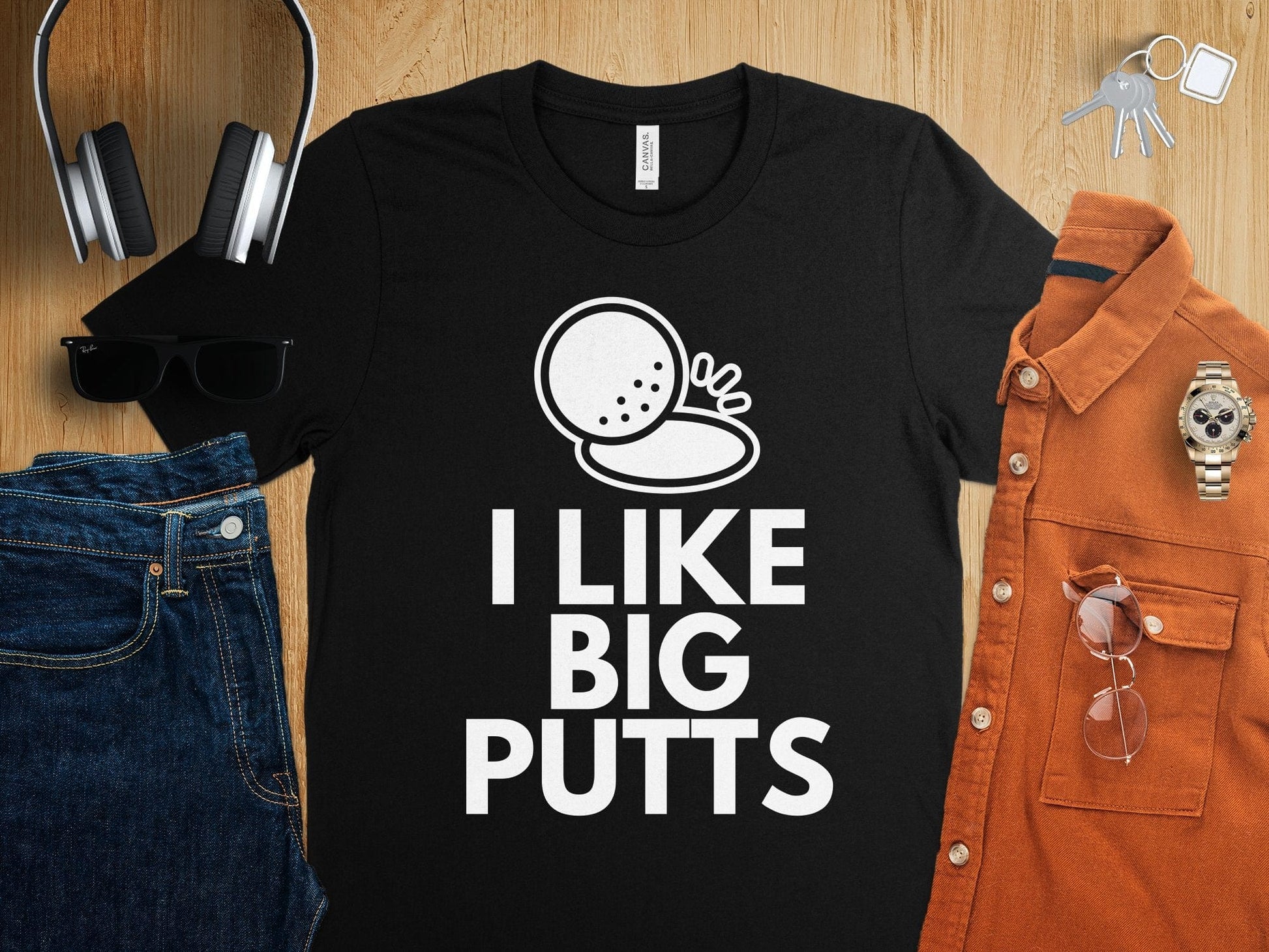 Funny Golfer Gifts  TShirt I Like Big Putts Golf T-Shirt