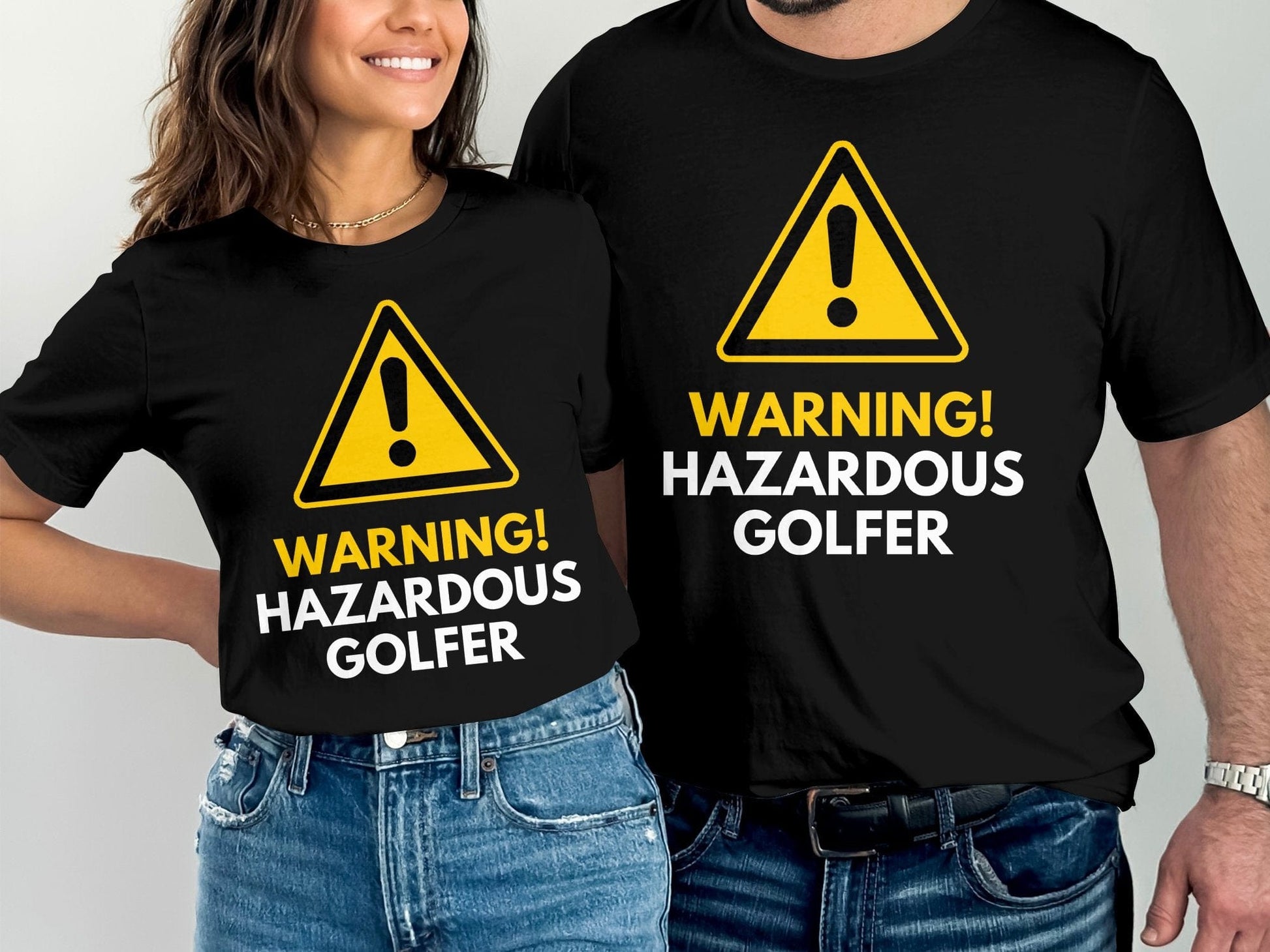 Funny Golfer Gifts  TShirt Warning Hazardous Golfer Golf T-Shirt