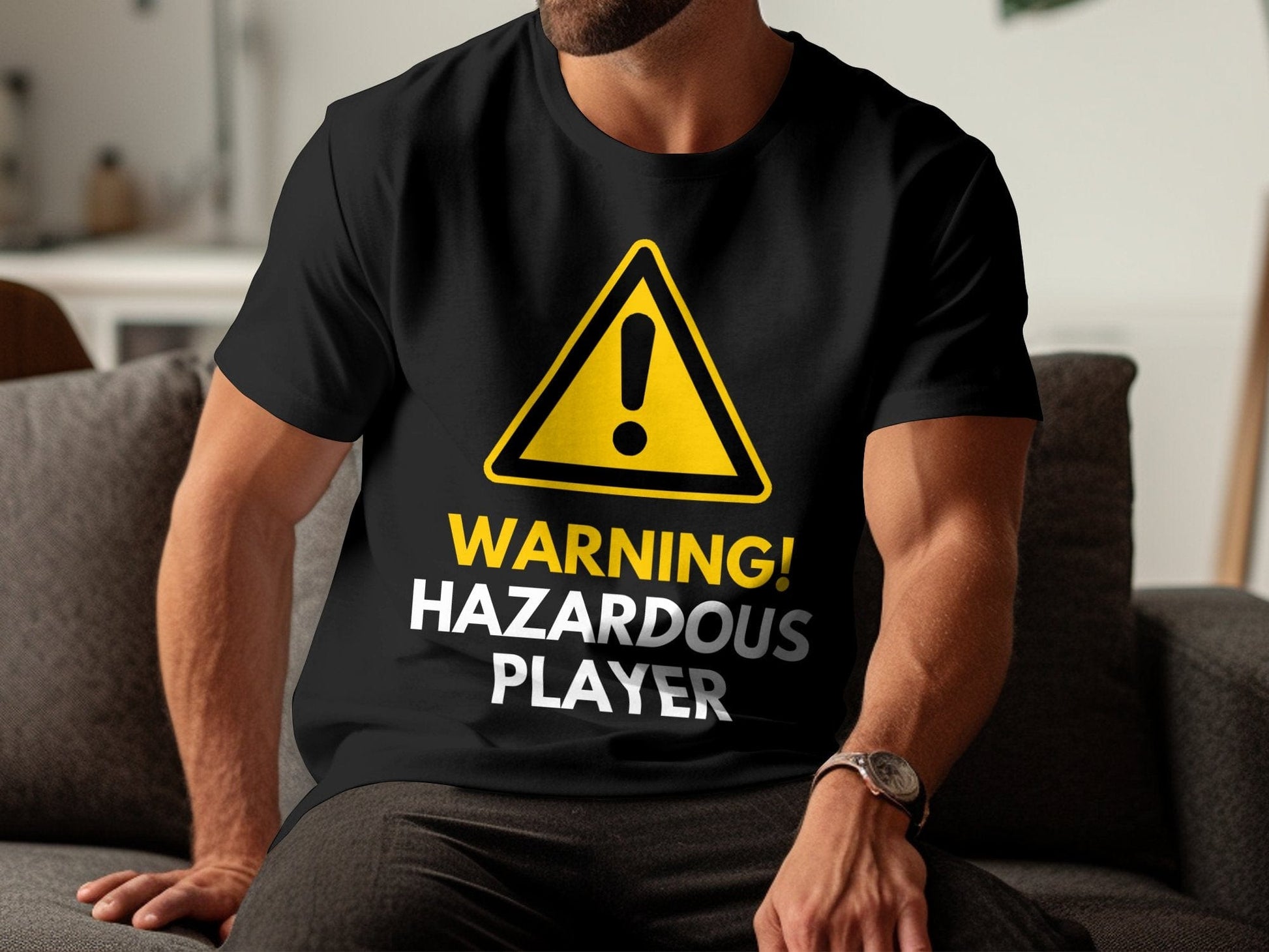 Funny Golfer Gifts  TShirt Warning Hazardous Player Golf T-Shirt