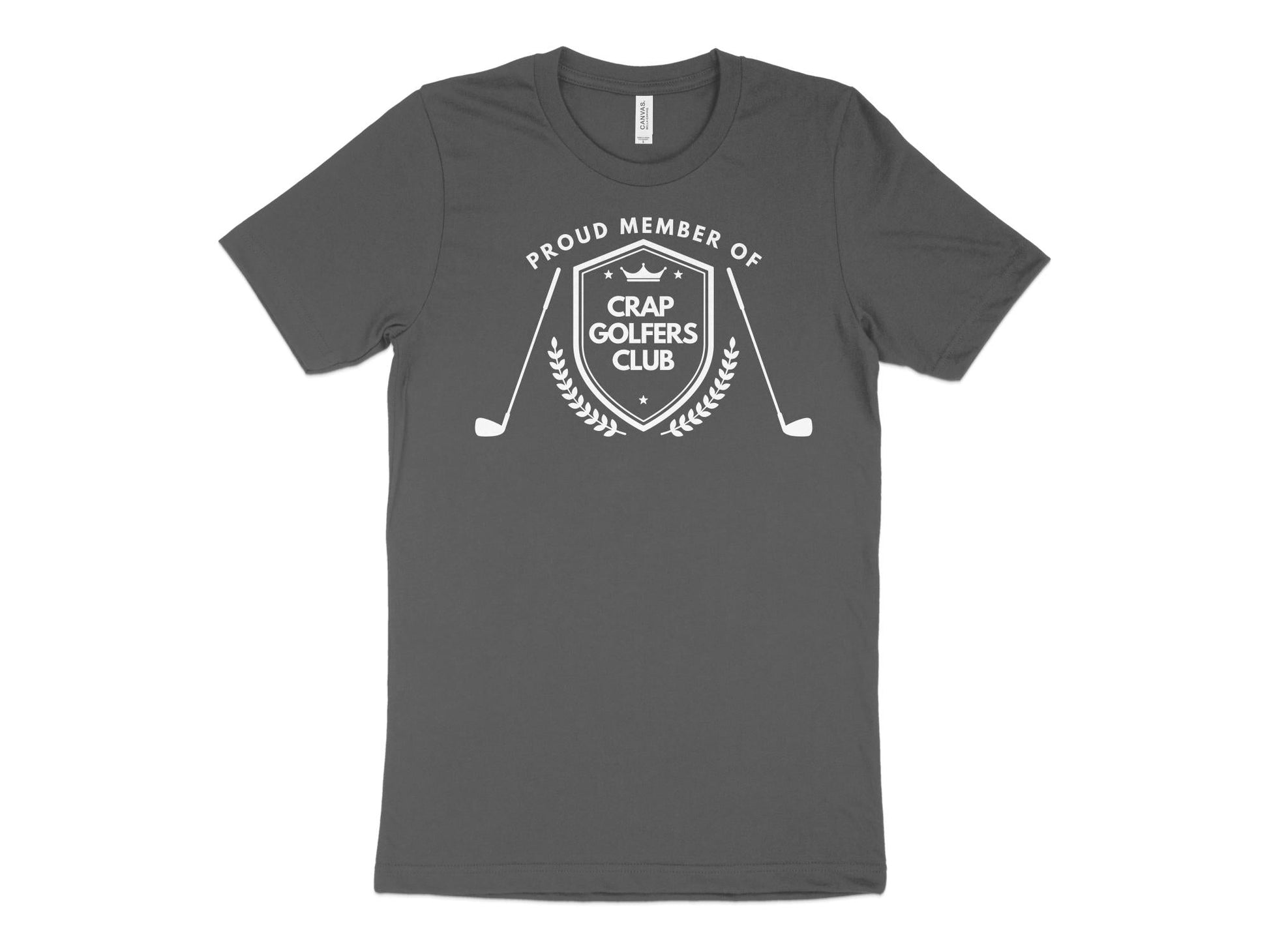 Funny Golfer Gifts  TShirt XS / Asphalt Proud Member of the Crap Golfers Club Golf T-Shirt