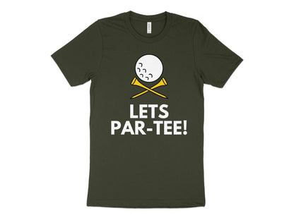 Funny Golfer Gifts  TShirt XS / Dark Olive Lets Par-tee Golf T-Shirt