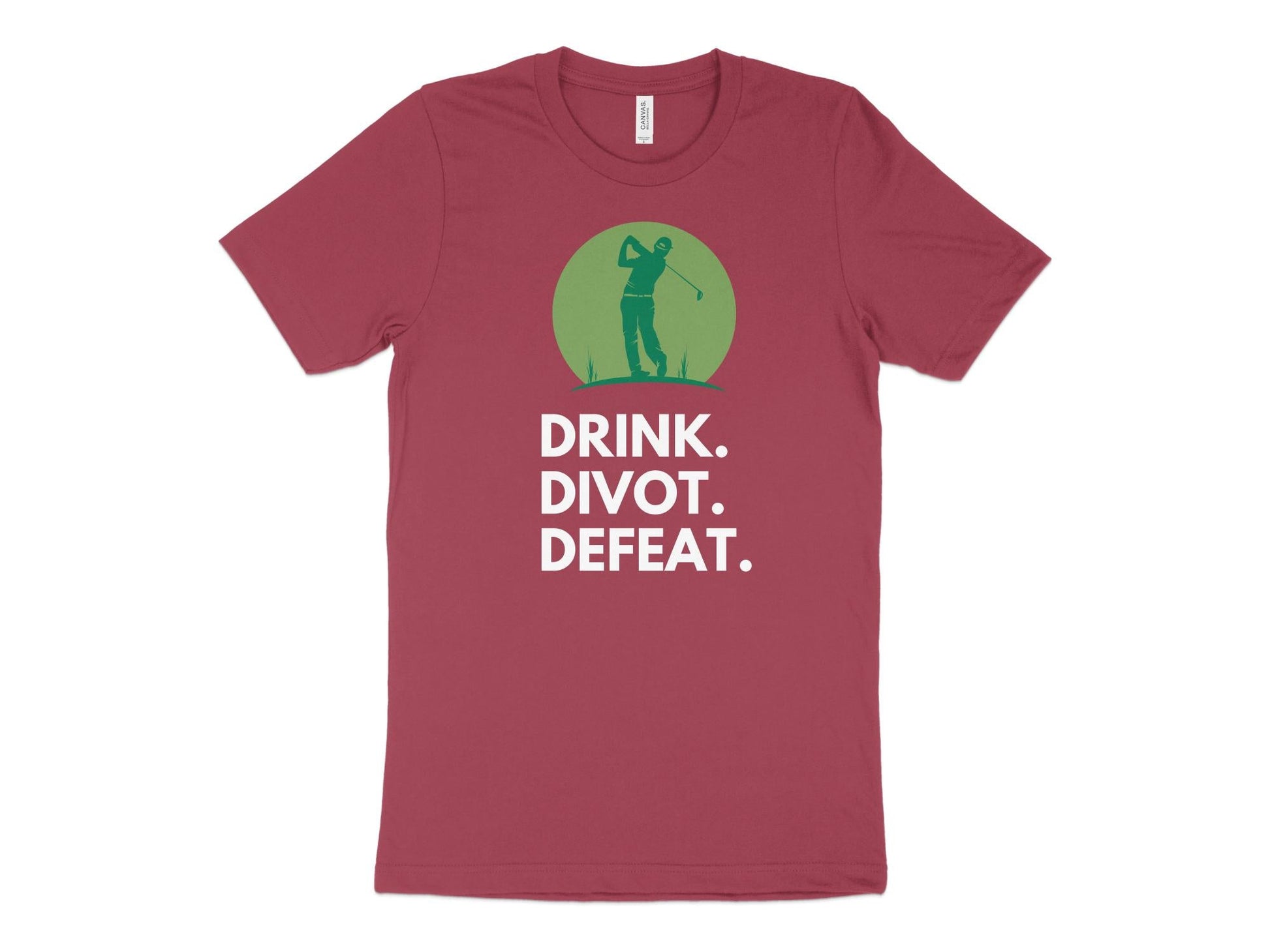 Funny Golfer Gifts  TShirt XS / Heather Raspberry Drink Divot Defeat Golf T-Shirt