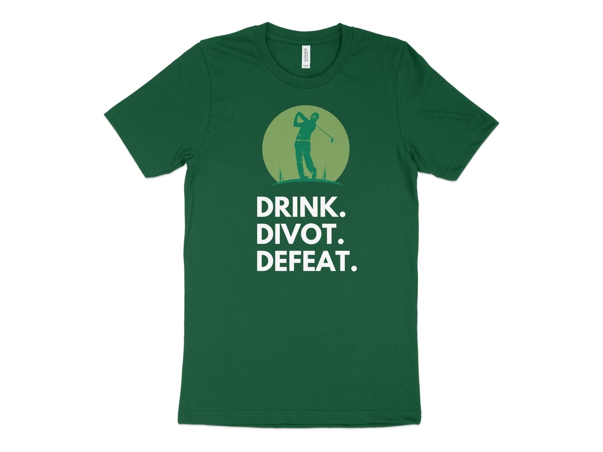 Funny Golfer Gifts  TShirt XS / Kelly Drink Divot Defeat Golf T-Shirt