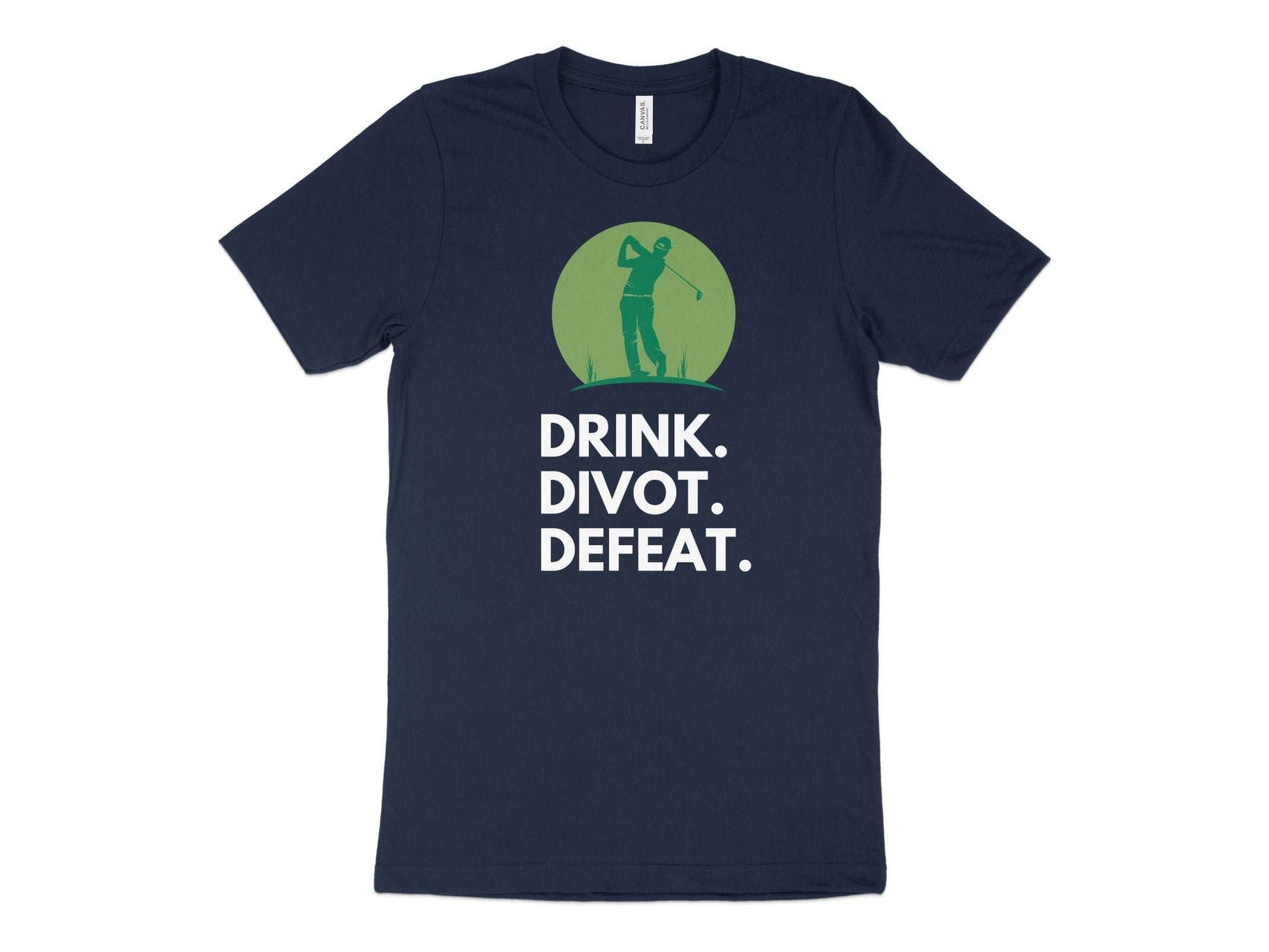 Funny Golfer Gifts  TShirt XS / Navy Drink Divot Defeat Golf T-Shirt
