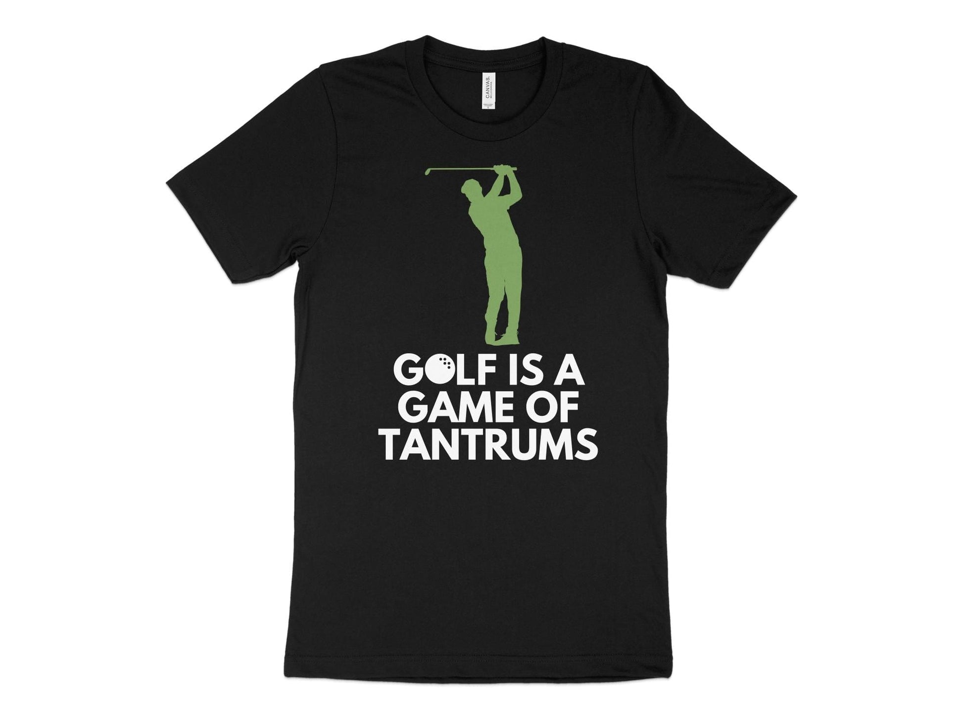 Funny Golfer Gifts  TShirt XS / Solid Black Blend Golf is a Game of Tantrums Golf T-Shirt