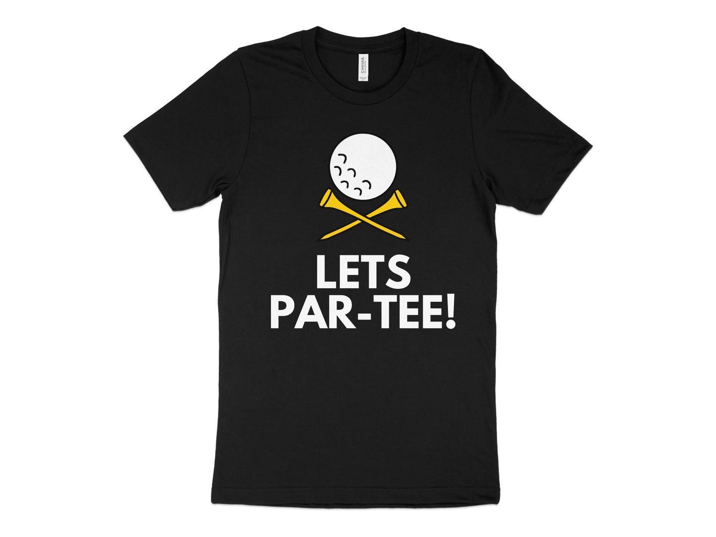 Funny Golfer Gifts  TShirt XS / Solid Black Blend Lets Par-tee Golf T-Shirt