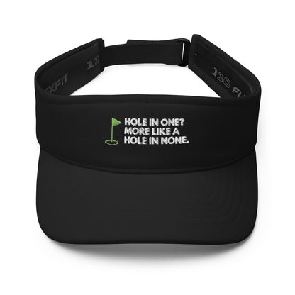 Funny Golfer Gifts  Visor Black Hole In One More Like Hole In None Visor