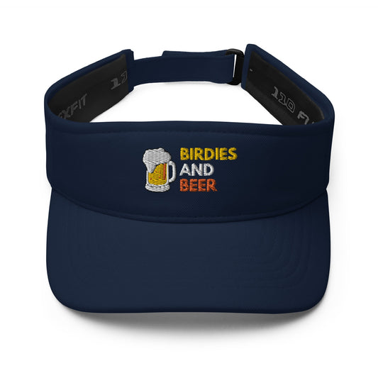 Funny Golfer Gifts  Visor Navy Birdies and Beer Visor