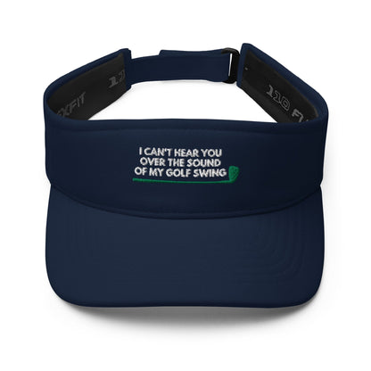 Funny Golfer Gifts  Visor Navy I Cant Hear You Over The Sound Of My Golf Swing Visor