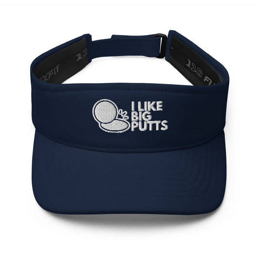 Funny Golfer Gifts  Visor Navy I Like Big Putts Visor