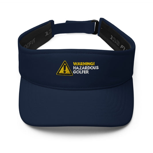Funny Golfer Gifts  Visor Navy Warning Hazardous Golfer Visor