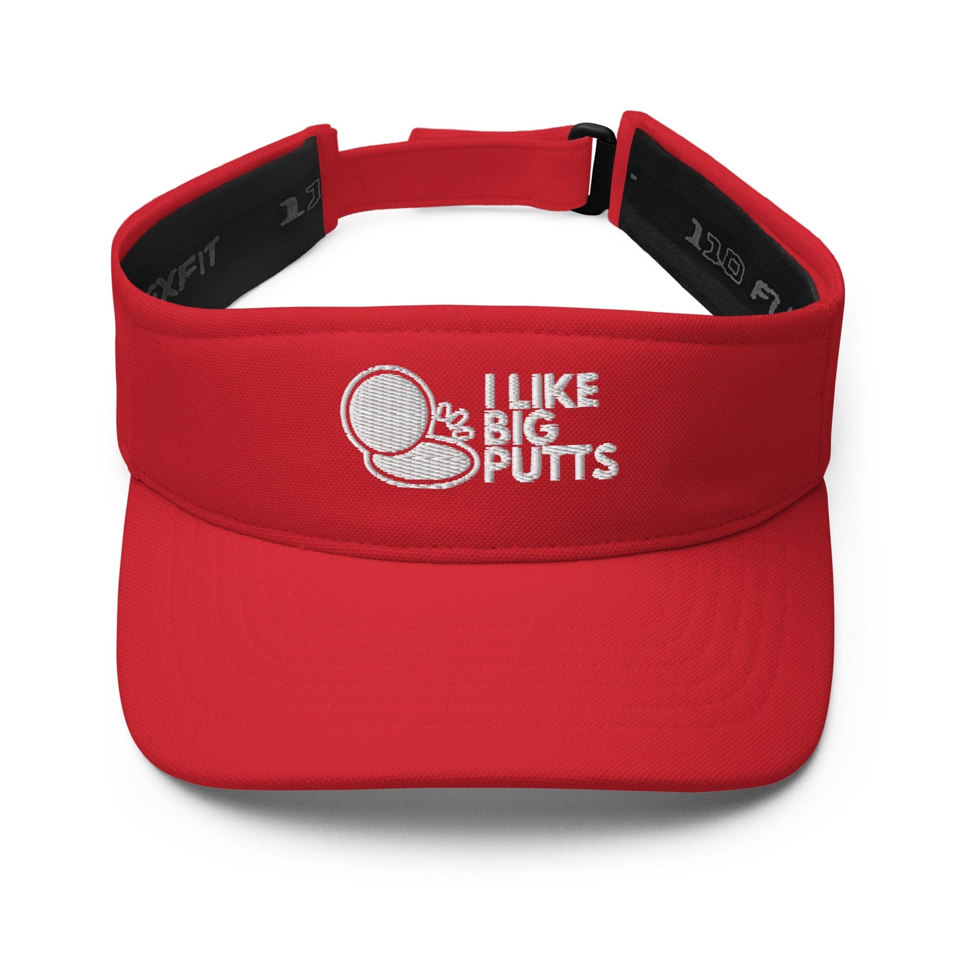 Funny Golfer Gifts  Visor Red I Like Big Putts Visor