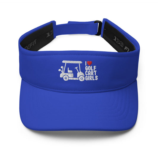 Funny Golfer Gifts  Visor Royal I Love Golf Cart Girls Visor