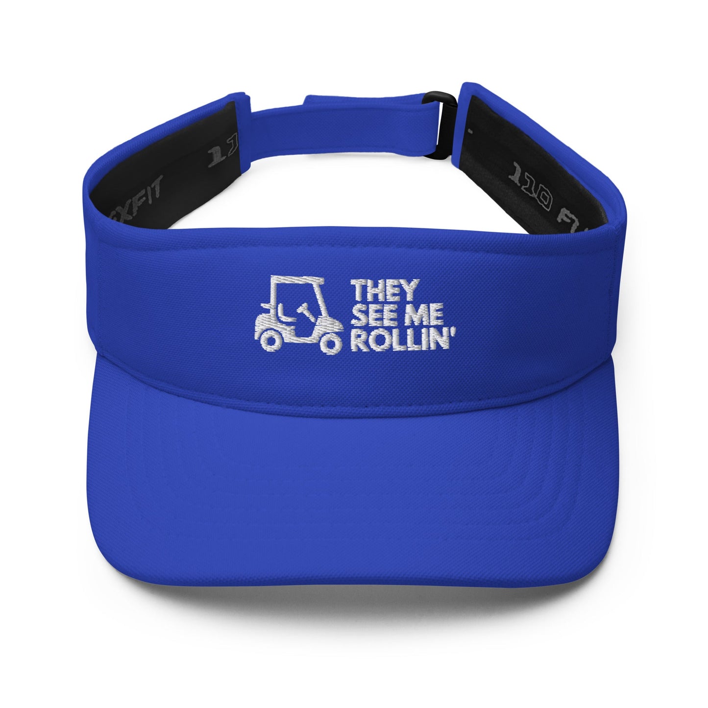 Funny Golfer Gifts  Visor Royal They See Me Rollin Golfcart Visor