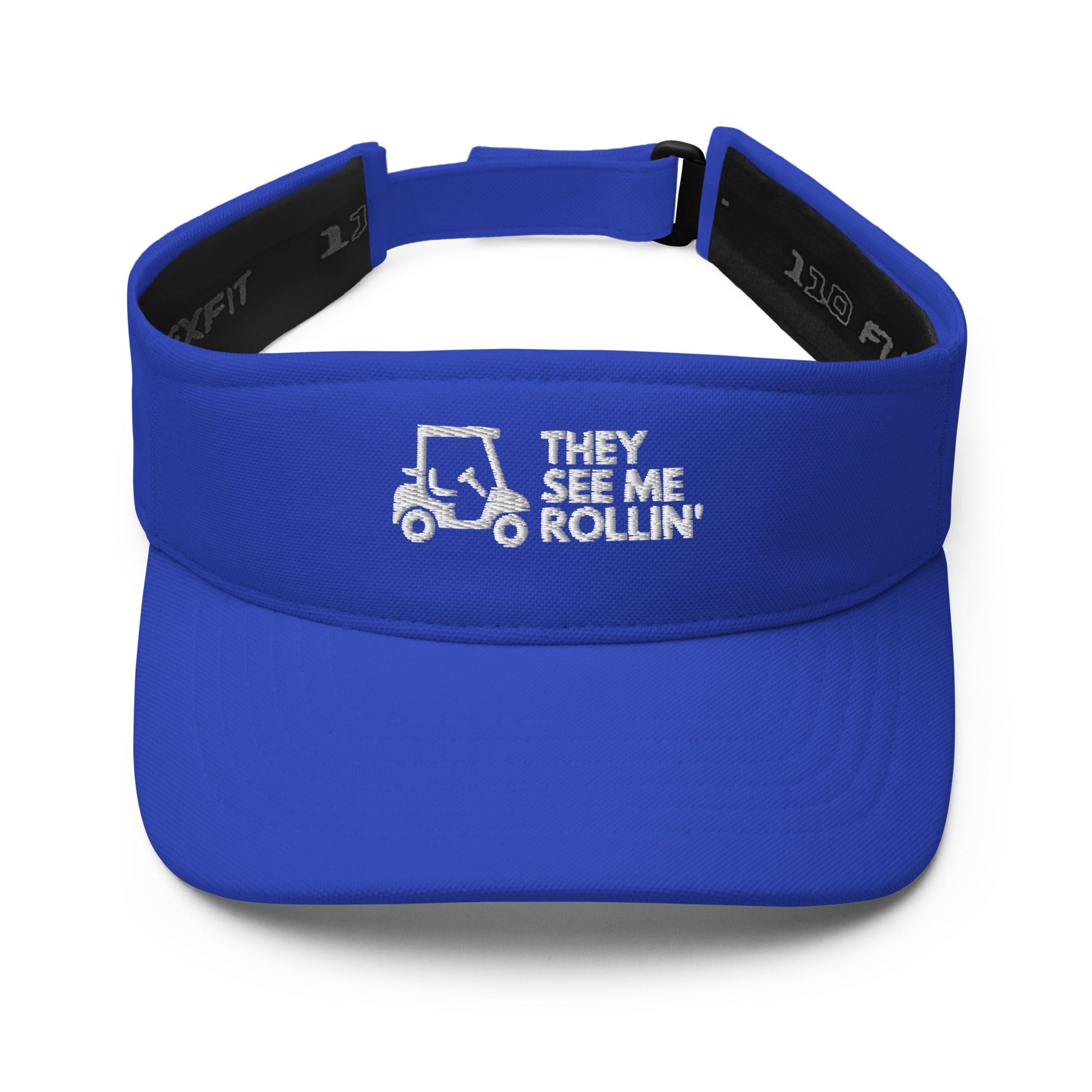 Funny Golfer Gifts  Visor Royal They See Me Rollin Golfcart Visor
