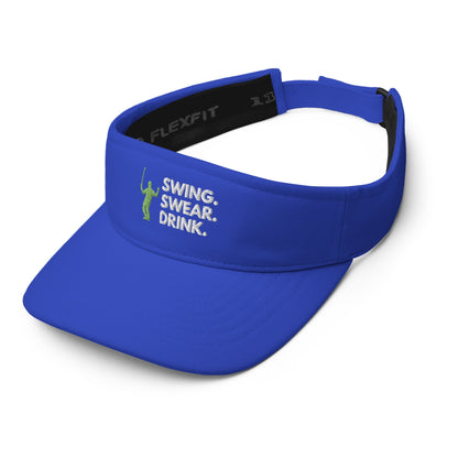 Funny Golfer Gifts  Visor Swing Swear Drink Visor