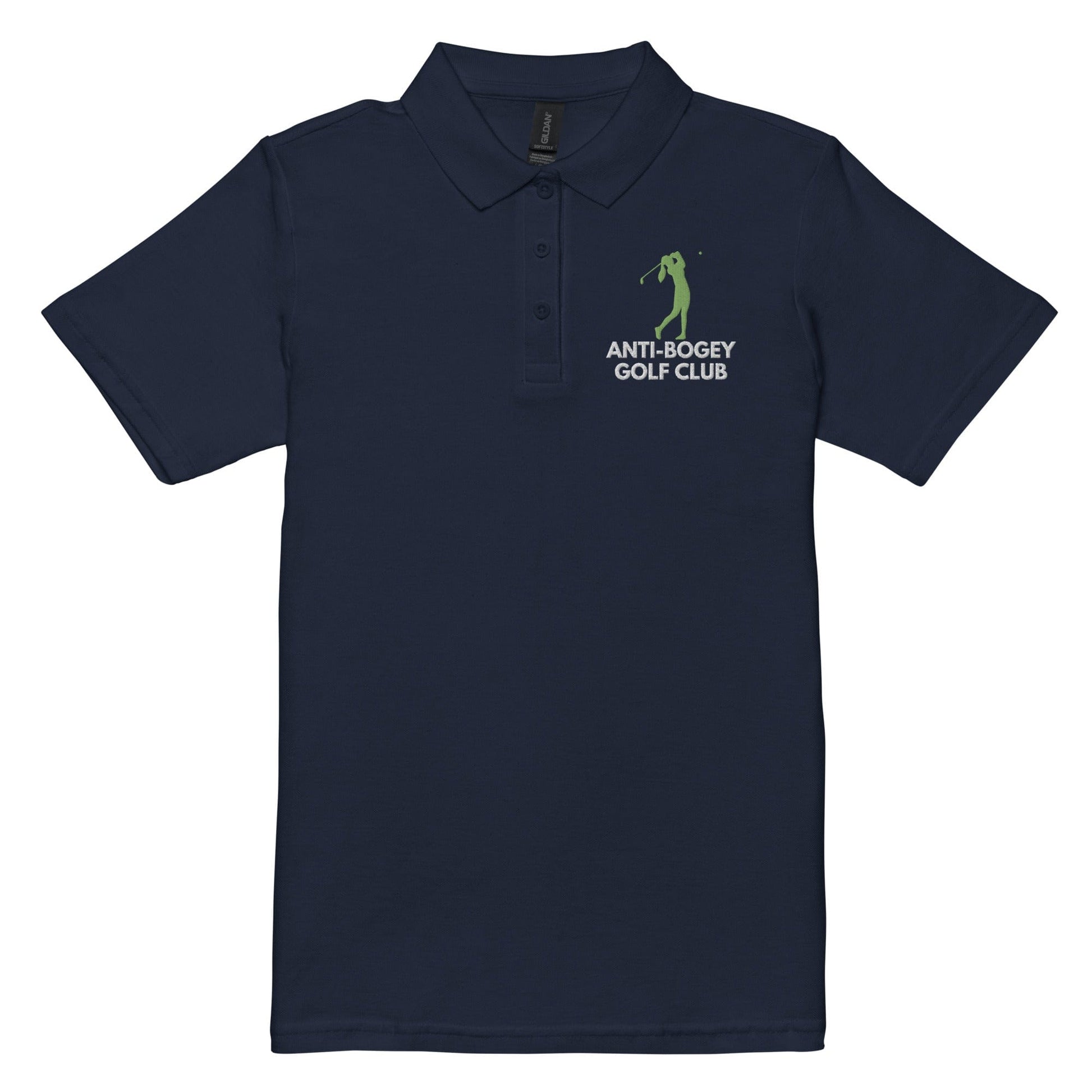Funny Golfer Gifts  Womens Polo Navy / S Anti-Bogey Golfers Club Women’s Pique Polo Shirt