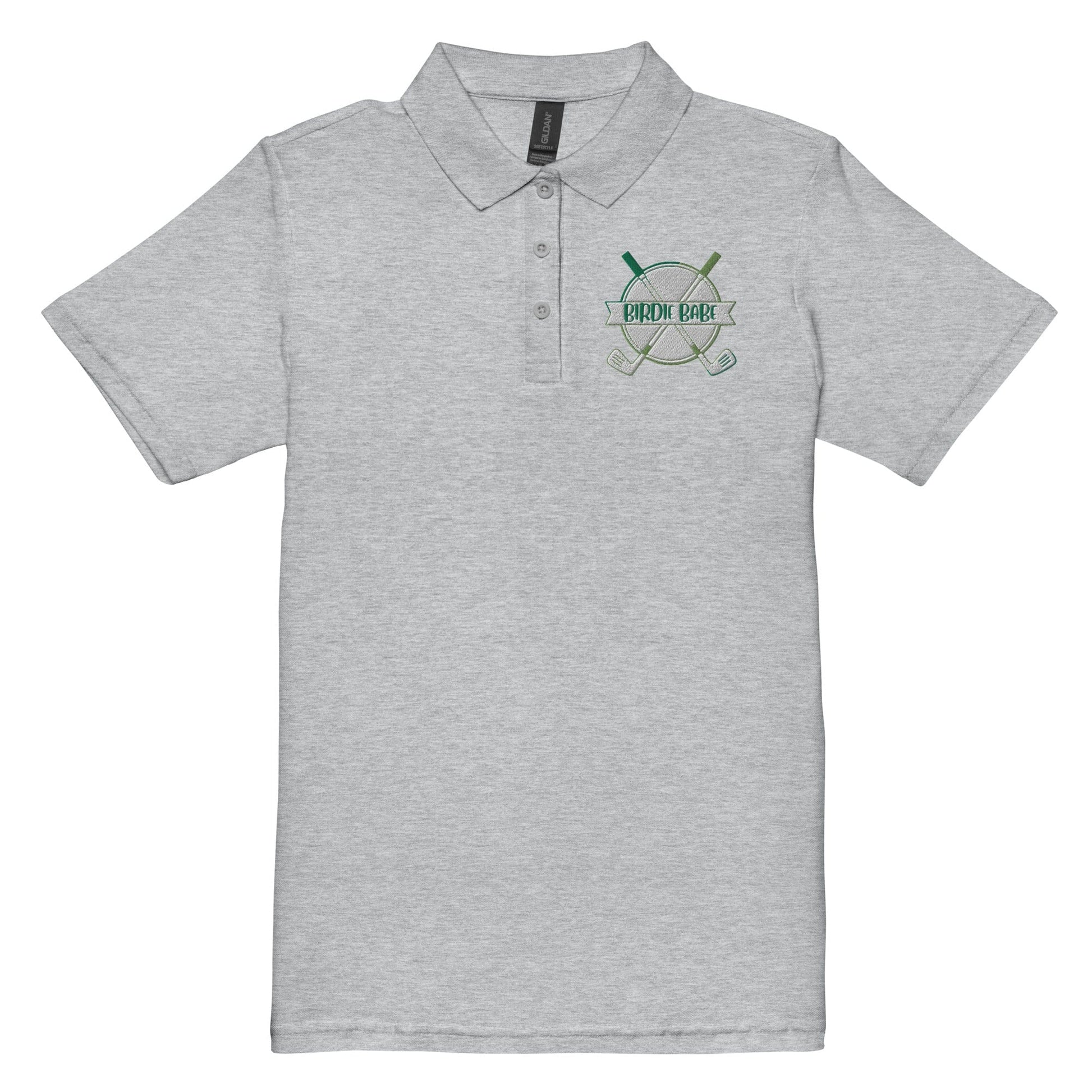Funny Golfer Gifts  Womens Polo Sport Grey / S Birdie Babe Women’s Pique Polo Shirt
