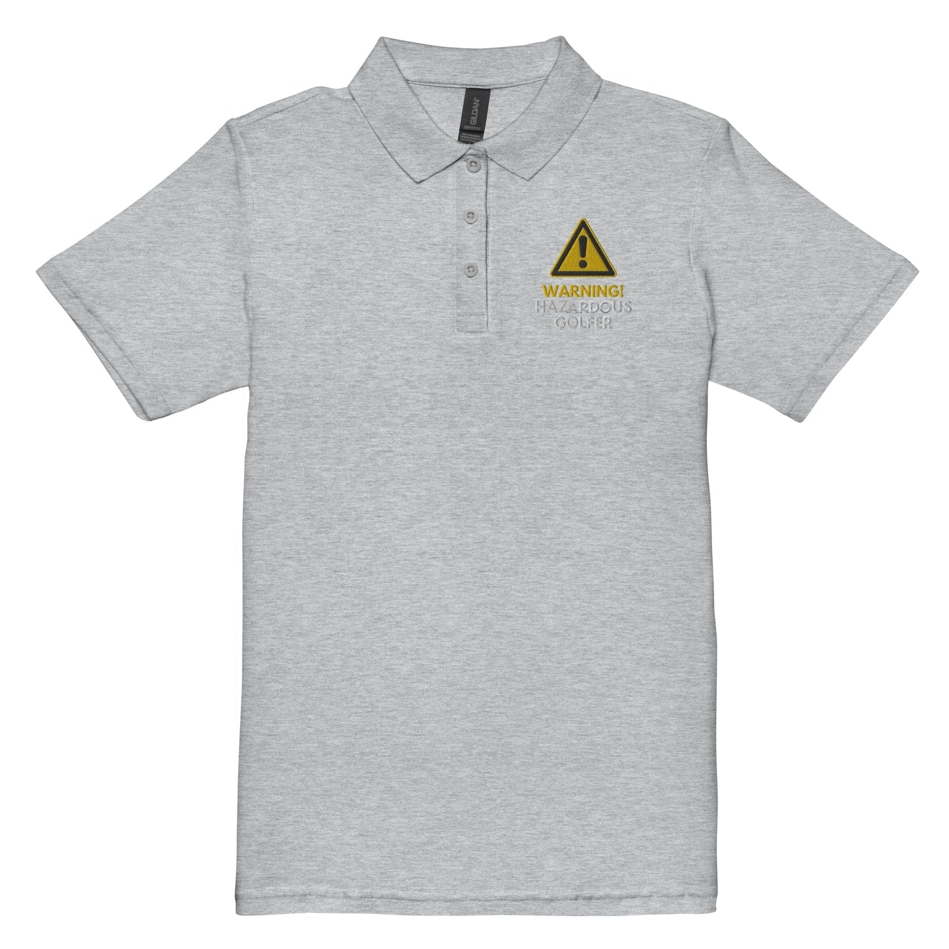 Funny Golfer Gifts  Womens Polo Sport Grey / S Warning Hazardous Golfer Women’s Pique Polo Shirt