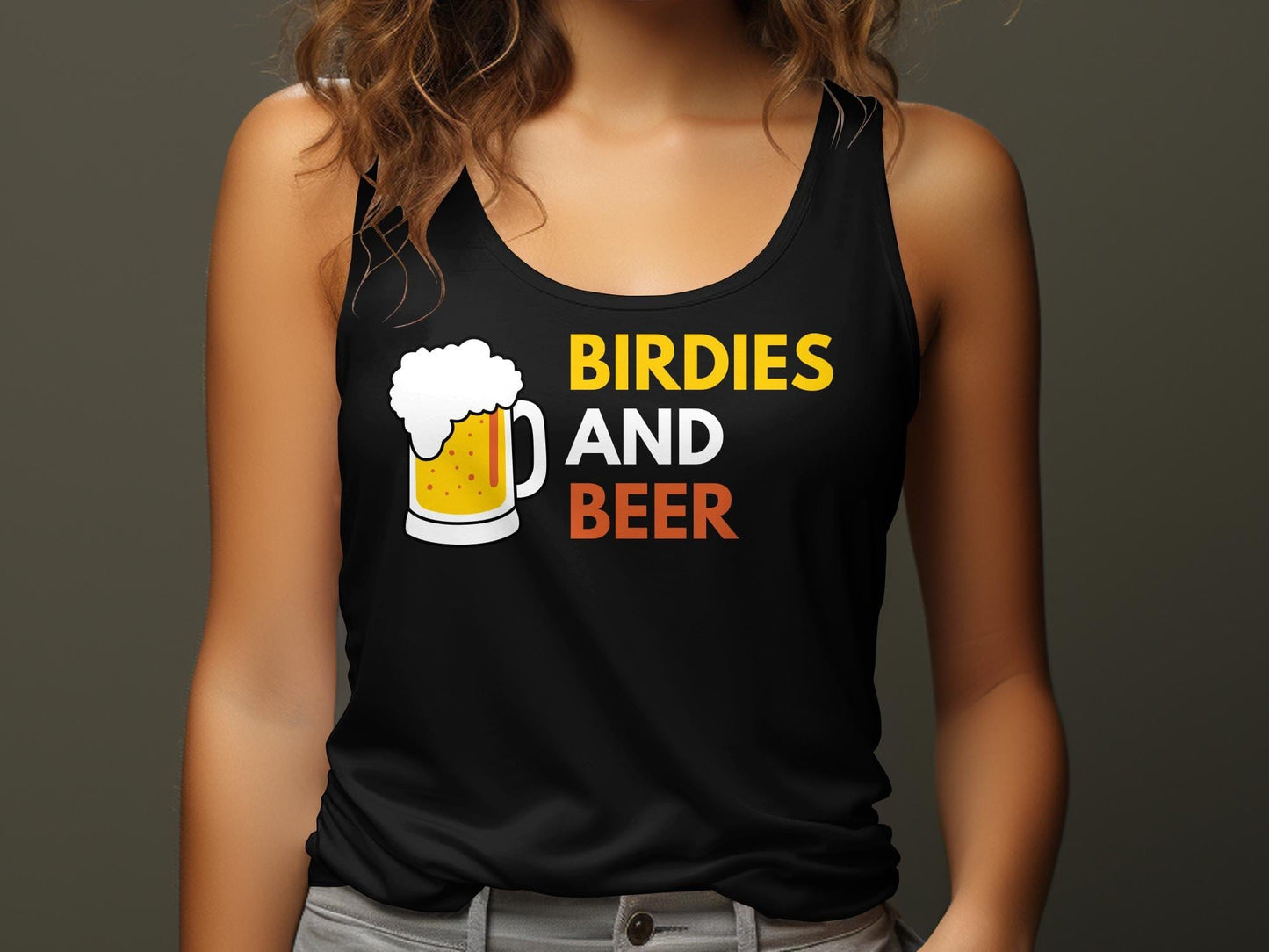Funny Golfer Gifts  Womens Tank Top Birdies and Beer Golf Womans Tank Top
