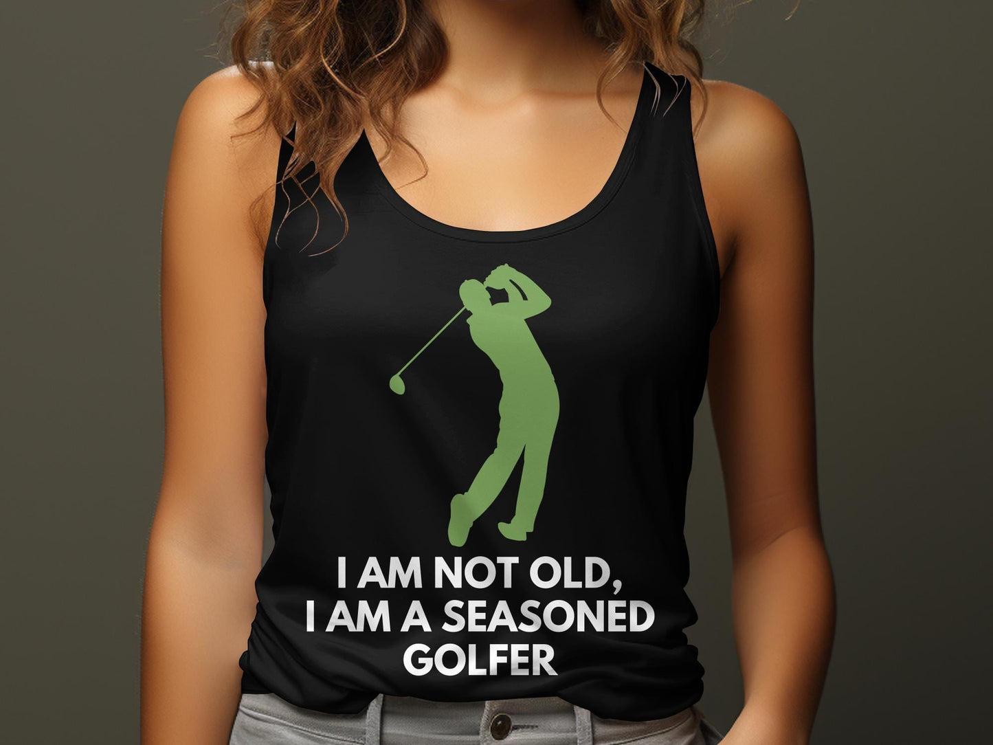 Funny Golfer Gifts  Womens Tank Top Im Not Old Im a Seasoned Golfer Golf Womans Tank Top