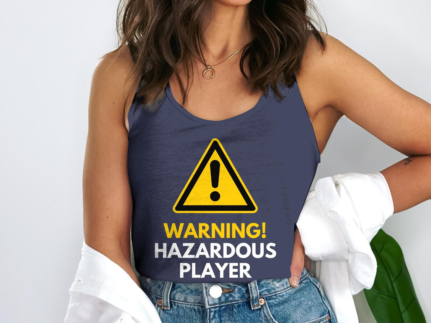 Funny Golfer Gifts  Womens Tank Top Warning Hazardous Player Golf Womans Tank Top