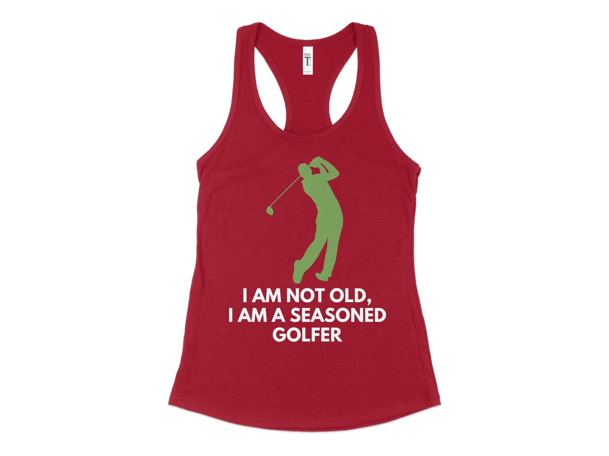 Funny Golfer Gifts  Womens Tank Top XS / Cardinal Im Not Old Im a Seasoned Golfer Golf Womans Tank Top