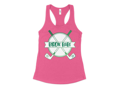 Funny Golfer Gifts  Womens Tank Top XS / Hot Pink Birdie Babe Golf Womans Tank Top