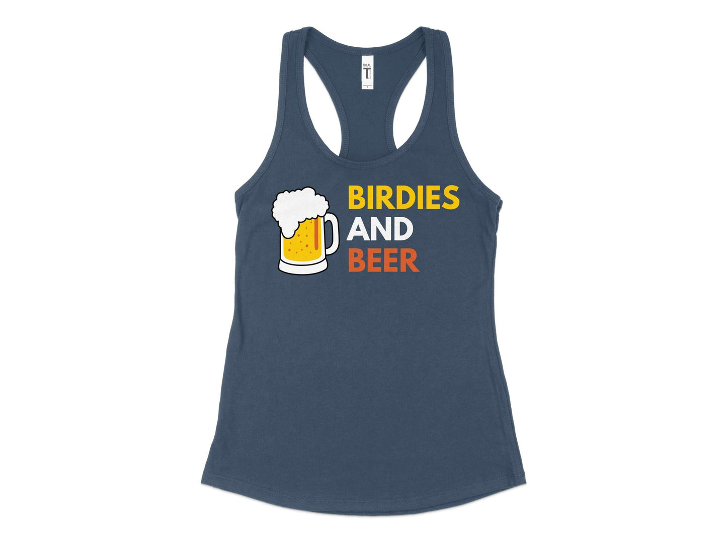 Funny Golfer Gifts  Womens Tank Top XS / Indigo Birdies and Beer Golf Womans Tank Top
