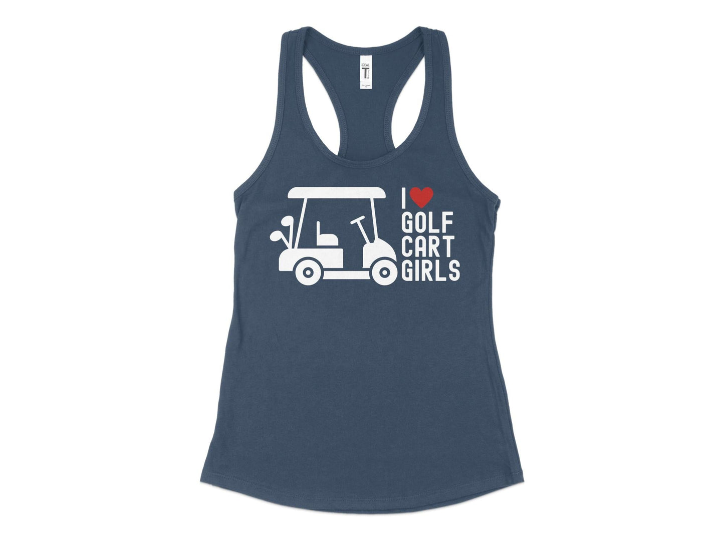 Funny Golfer Gifts  Womens Tank Top XS / Indigo I Love Golf Cart Girls Golf Womans Tank Top
