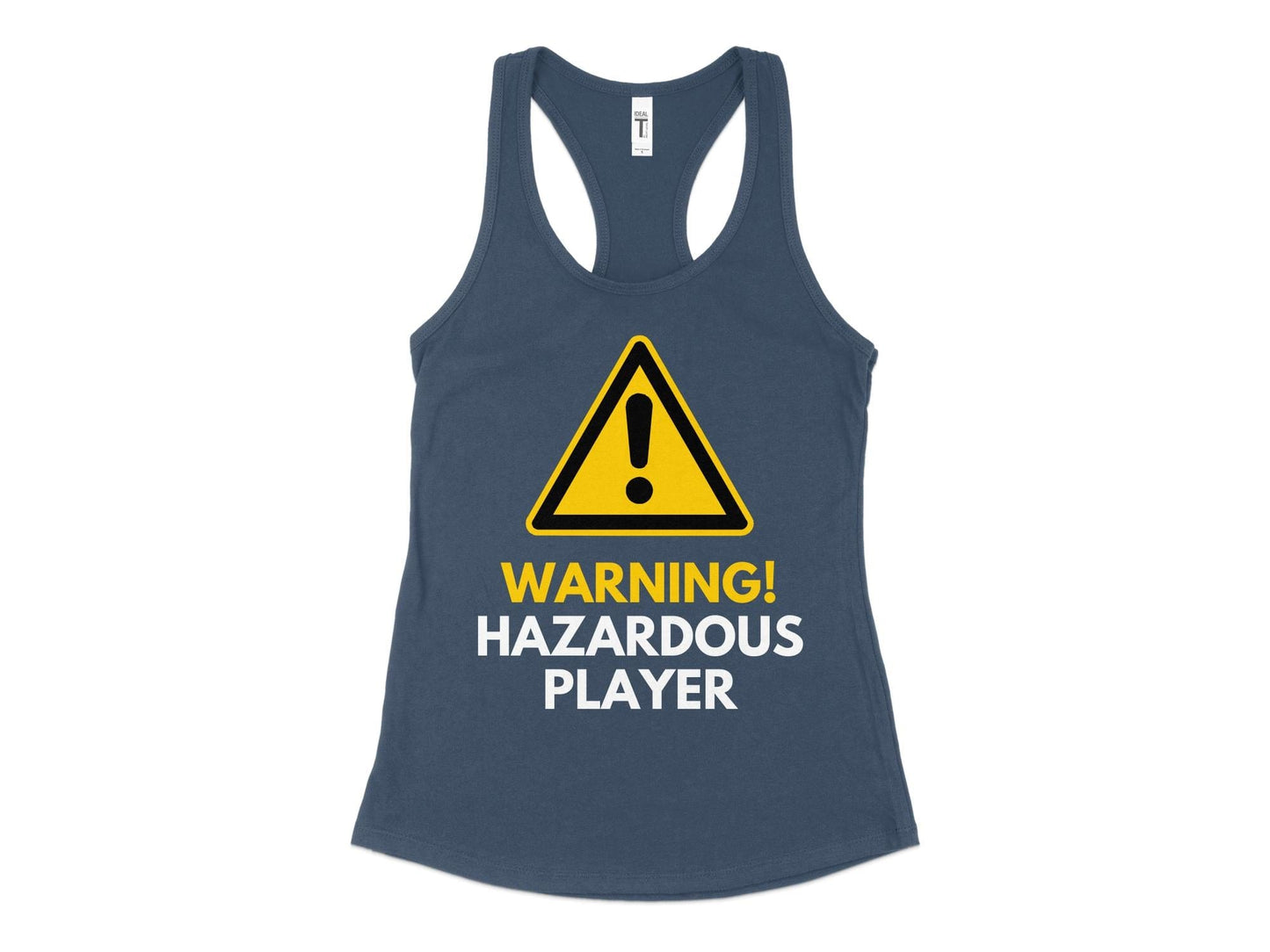Funny Golfer Gifts  Womens Tank Top XS / Indigo Warning Hazardous Player Golf Womans Tank Top