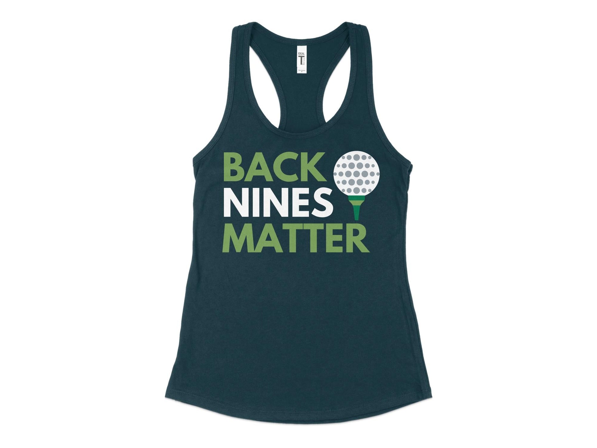 Funny Golfer Gifts  Womens Tank Top XS / Midnight Navy Back Nines Matter Golf Womans Tank Top