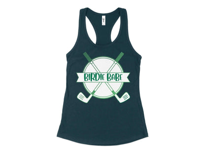 Funny Golfer Gifts  Womens Tank Top XS / Midnight Navy Birdie Babe Golf Womans Tank Top