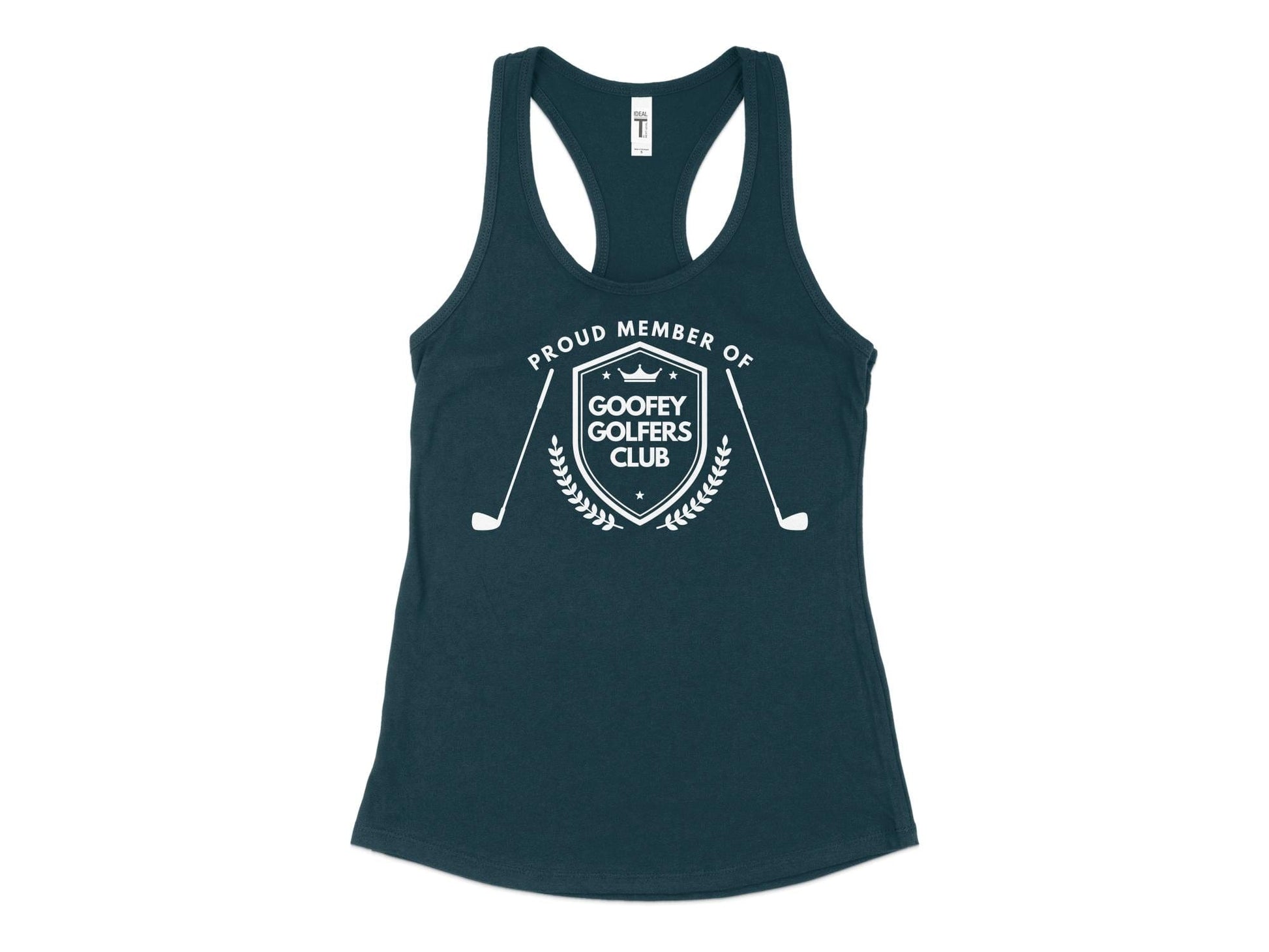 Funny Golfer Gifts  Womens Tank Top XS / Midnight Navy Proud Member of the Goofey Golfers Club Golf Womans Tank Top