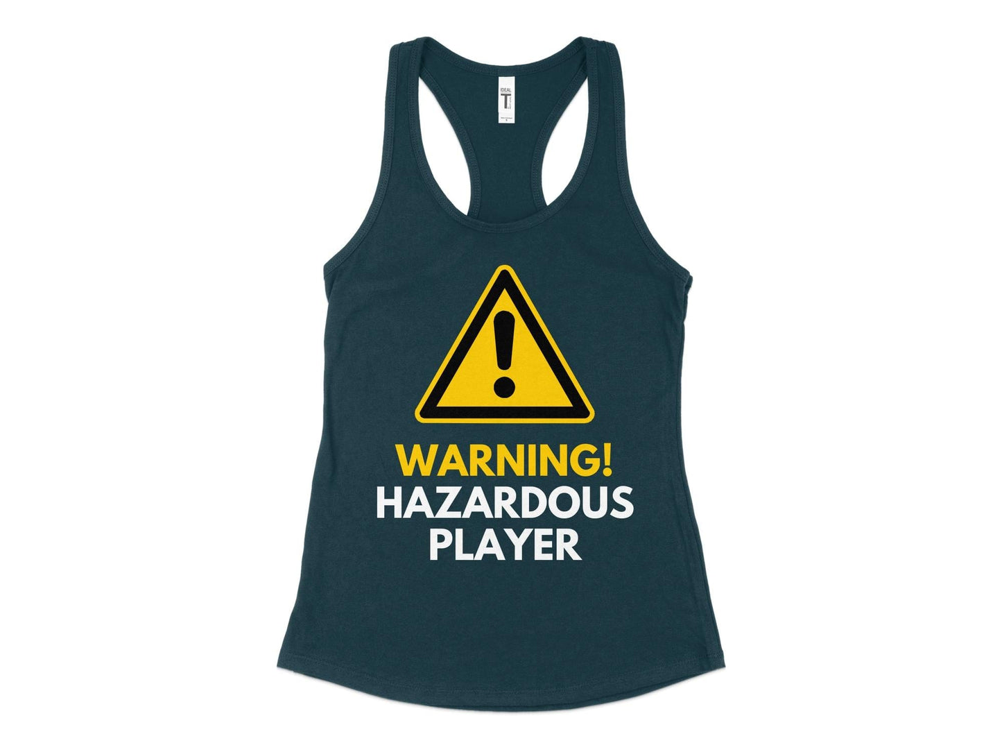 Funny Golfer Gifts  Womens Tank Top XS / Midnight Navy Warning Hazardous Player Golf Womans Tank Top