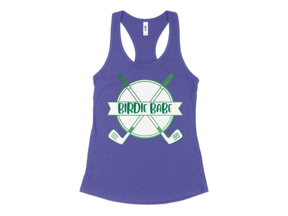 Funny Golfer Gifts  Womens Tank Top XS / Purple Rush Birdie Babe Golf Womans Tank Top