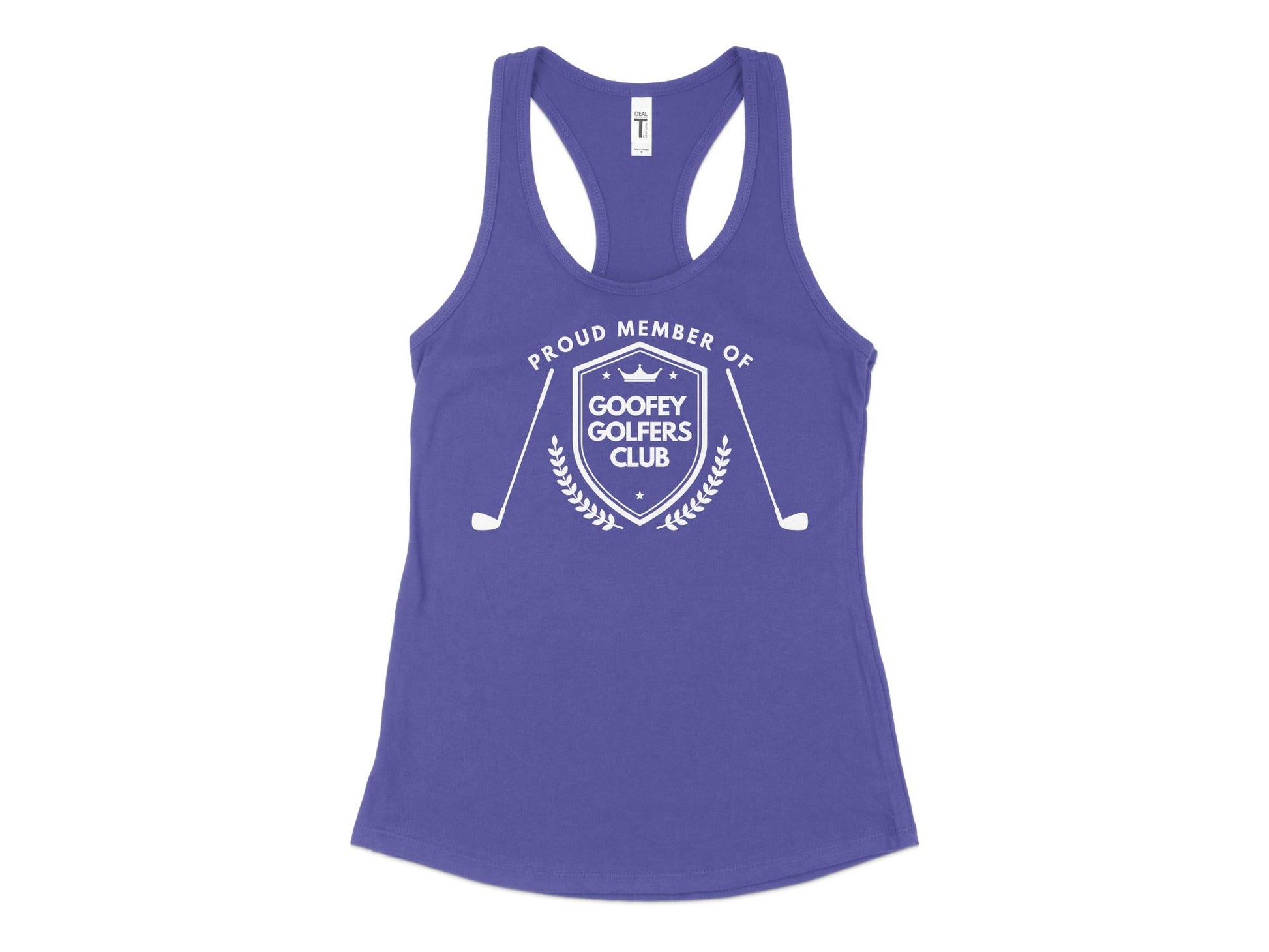 Funny Golfer Gifts  Womens Tank Top XS / Purple Rush Proud Member of the Goofey Golfers Club Golf Womans Tank Top