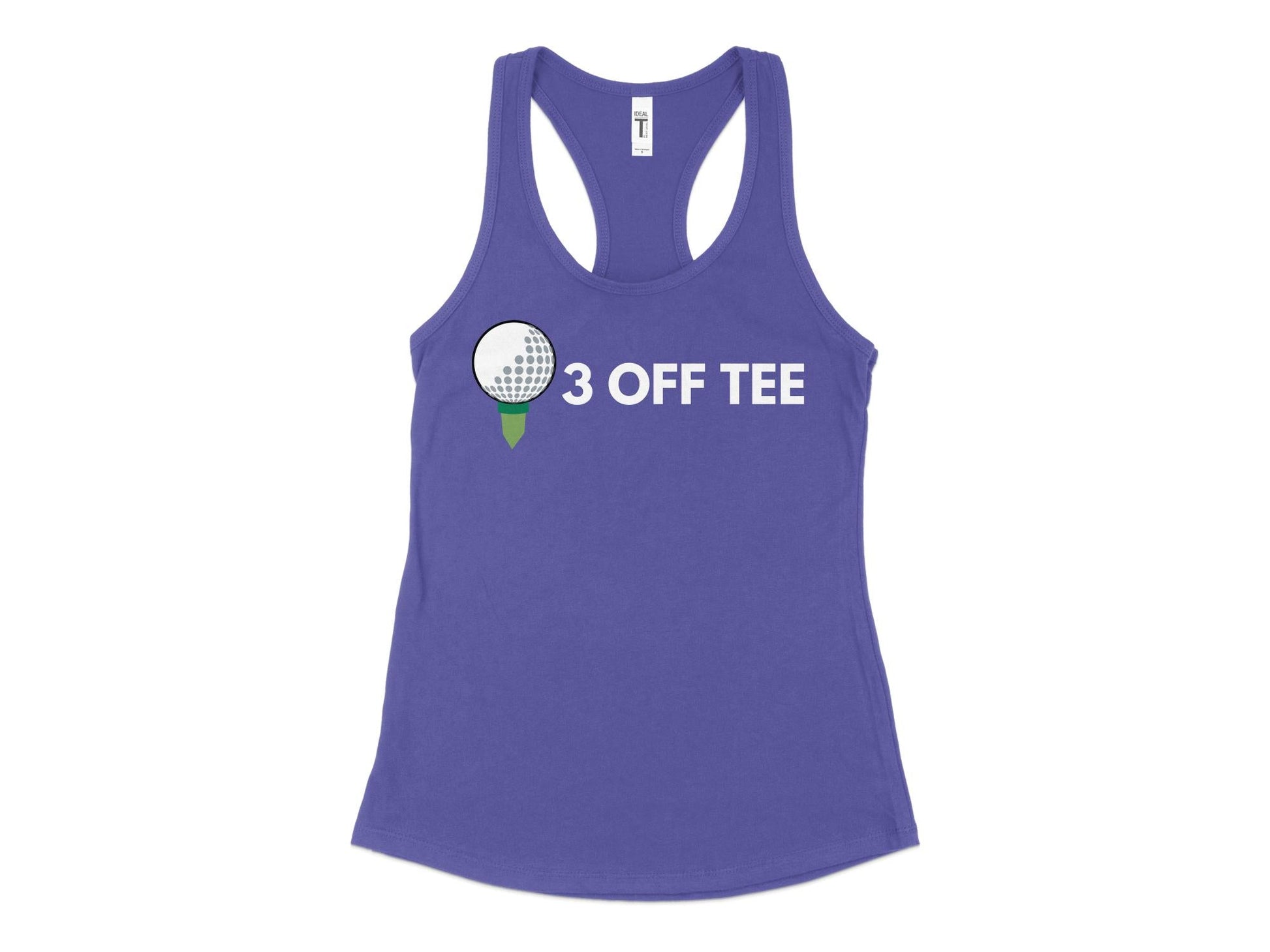 Funny Golfer Gifts  Womens Tank Top XS / Purple Rush Three Off Tee Golf Womans Tank Top