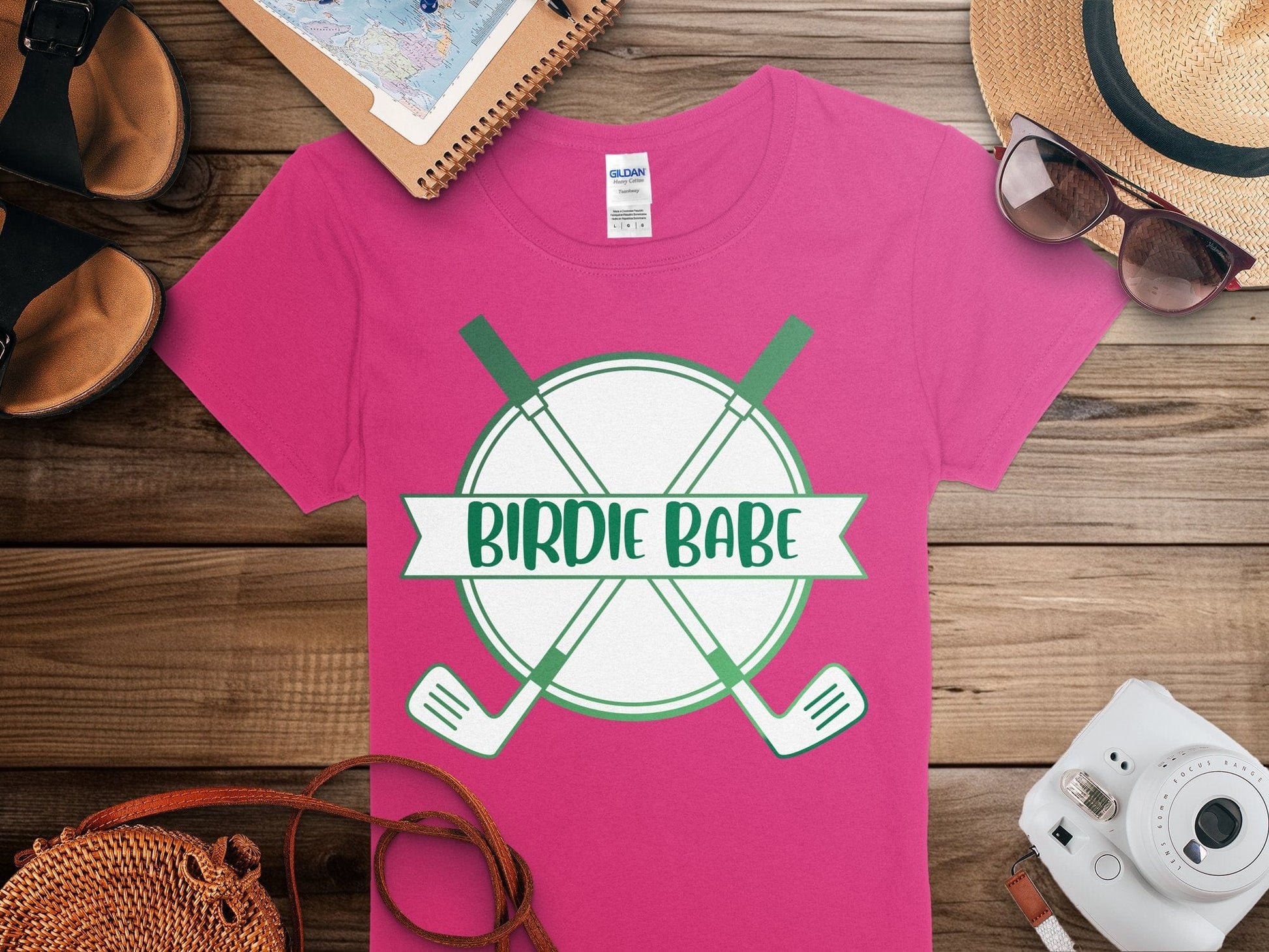 Funny Golfer Gifts  Womens TShirt Birdie Babe Golf Womans T-Shirt
